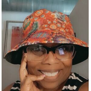 Flower Power Geometric Multicolor Boho Tie Dye  Lightweight Bucket Hat One Size